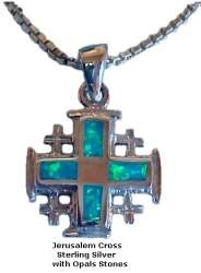 New Jerusalem/Crusaders Cross necklace Lapis ancient royal blue stone 