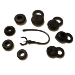  Set 8pcs Black Earbuds 1pc Earhook for Aliph Jawbone ERA 