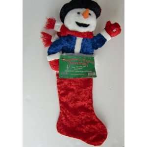 Snowman Singing Stocking 