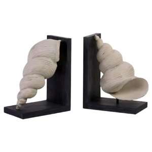  Imax Shell Bookends set of 2 10.25x10.5x9.5
