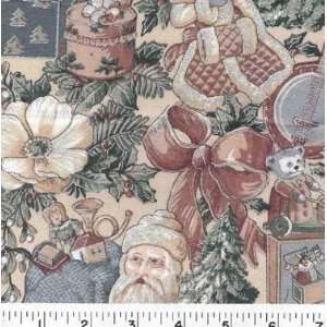  45 Wide Old St. Nick Fabric By The Yard Arts, Crafts 