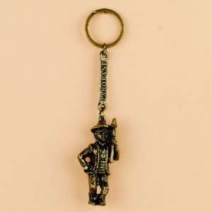  Brass Keychain   ZAKOPANE, Highlander Figurine Patio 