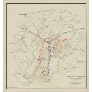  Reproduction of an 1895 Confederate Map of the Battle of 