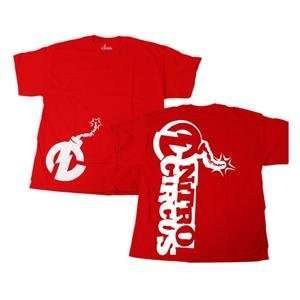  Nitro Circus Nitro Bomber Short Sleeve T Shirt   Large/Red 