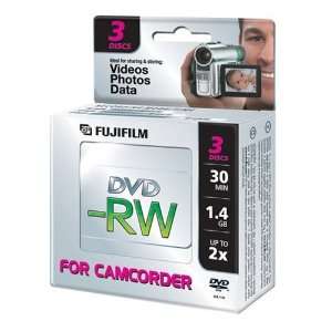  FUJIFILM   3 x DVD RW (8cm)   1.4 GB 2x   storage media 