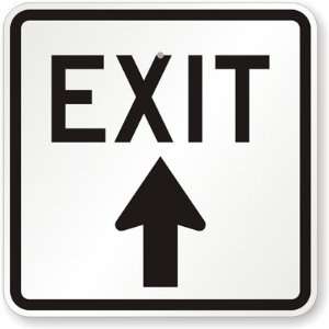  Exit With Up Arrow Diamond Grade Sign, 18 x 18 Office 