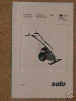 2000 Solo 530 Sickle Bar Mower Parts Manual / Guide  
