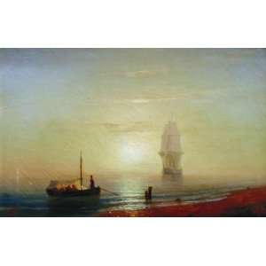 FRAMED oil paintings   Ivan Aivazovsky   24 x 16 inches   Sunseat on a 