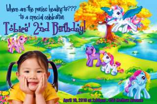 Personalized My Little Pony Photo Birthday Invitation  