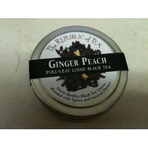 71oz TASTER TIN of Ginger Peach (Full Leaf Loose Herb Tea)  