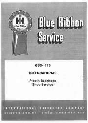 INTERNATIONAL 330 350 Utility Backhoe Service Manual IH  