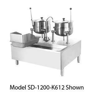   Steam Tilting Steam Jacketed 12 Gallon Kettle Set with Cabinet Assemb
