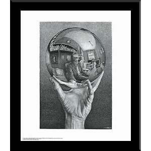  M.C. Escher Hand Reflecting Sphere FRAMED ART 26x30 