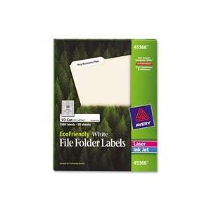 File Folder Labels, 2/3x3 7/16, 1500/BX, White   Sold as 1 BX   File 