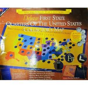   First State Quarters of the United States Collectors Map 1999 2008