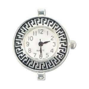 Darice Watch Faces 1/Pkg Greek Key Silver Round 24mm 1972 