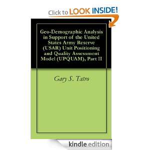 Geo Demographic Analysis in Support of the United States Army Reserve 