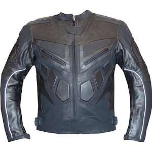  MOTORCYCLE SPEED RACING ARMOR LEATHER JACKET 44 Gray GM 