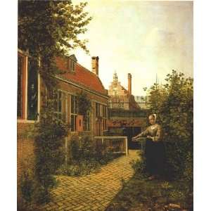   Pieter de Hooch   24 x 28 inches   Woman basket gar