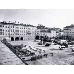 View of Piazza Grande (Piazza Unita dItalia) in Trieste, During the 