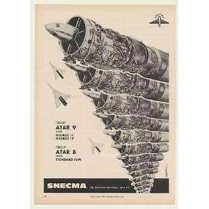  1964 SNECMA ATAR 9 ATAR 8 Turbojet Engines Print Ad (45916 