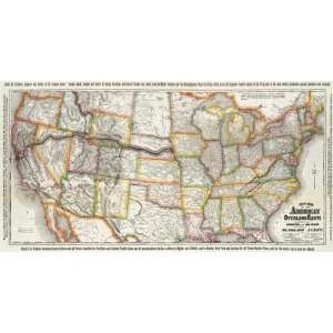  New map of the American Overland Route, 1879 Arts, Crafts 