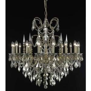 Athena 16 Light Small Chandelier Finish / Crystal Color / Crystal Trim 