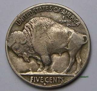1929 D Buffalo Nickel   Fine   F   Unusual ERROR   #1074  