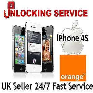 IPHONE 3G 3GS 4 4s ORANGE UK FAST ITUNES FACTORY UNLOCK SERVICE  
