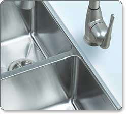 Type 304 stainless steel is resistant to corrosion, stains, and dents 