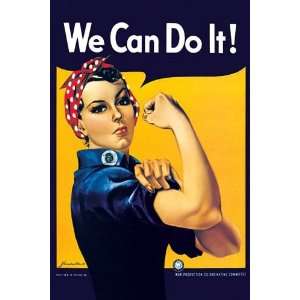  J. Howard Miller 24W by 36H  Rosie the Riveter CANVAS 