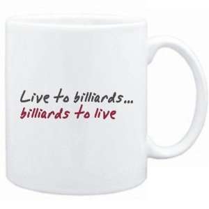  New  Live To Billiards ,Billiards To Live   Mug Sports 