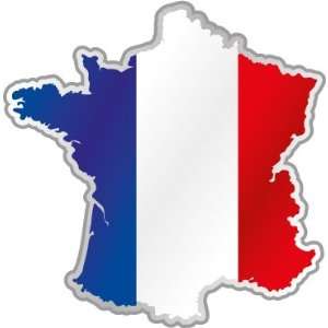 France French Republic Francaise map flag car bumper sticker decal 5 
