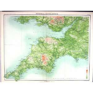  Bartholomew Map England Orographical Features LandS End 