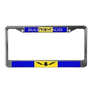  Barbados Flag Barbados License Plate Frame by  