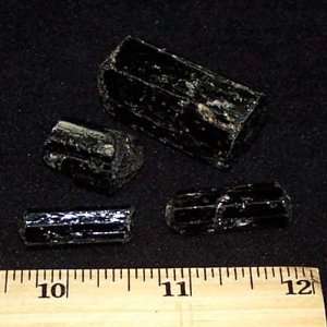  Natural Black Tourmaline Rods (1/2   1 & Thin)   1pc 