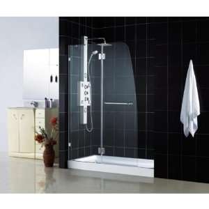 DreamLine AQUA LUX Clear Glass Shower Door &  Base Kit   45 x 72 