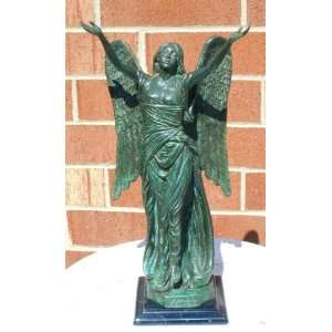   SRB43046S Small Standing Angel with Marble Bronze