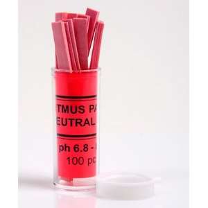  Red Litmus pH Test Paper Indicator 100 strips pH 6.8   8.1 