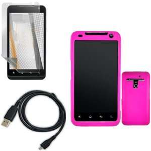  iFase Brand LG Esteem MS910 Combo Rubber Hot Pink 