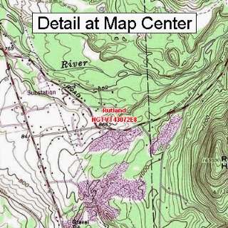 USGS Topographic Quadrangle Map   Rutland, Vermont (Folded/Waterproof)