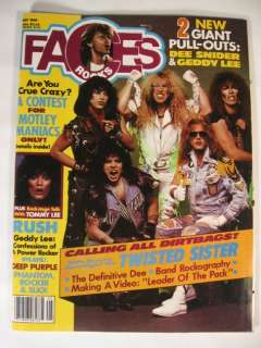 1986 May Rocks Faces Vintage Magazine Quiet Riot Motley Crue  