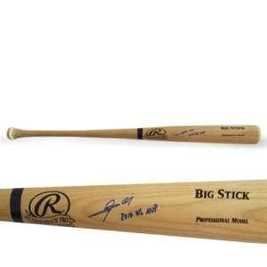 Autographed Edgar Renteria blonde Big Stick bat inscribed 2010 WS MVP 