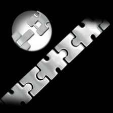 Autism Awareness Stainless Steel Puzzle Piece Bracelet  