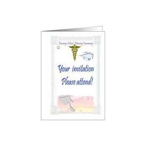  Nursing School Pinning Ceremony Invitation Card Health 