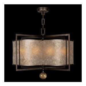   591540ST Singapore Moderne 8 Light Pendant in Warm Muted Silver Leaf