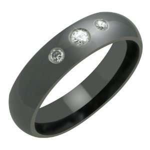  Tyra   Fashionably Black Titanium Wedding Band for Him and 