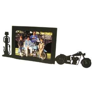  Motorcycle & GAS PUMP 3X5 Horizontal Picture Frame