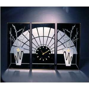  Fan Clock Set   Black & Etch