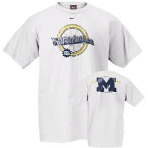   Michigan Wolverines White Branded School T shirt